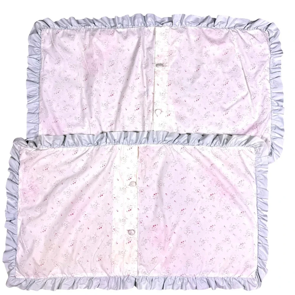 Rachel Ashwell Simply Shabby Chic Belle Hydrangea Blue KING Duvet & Ruffle Shams
